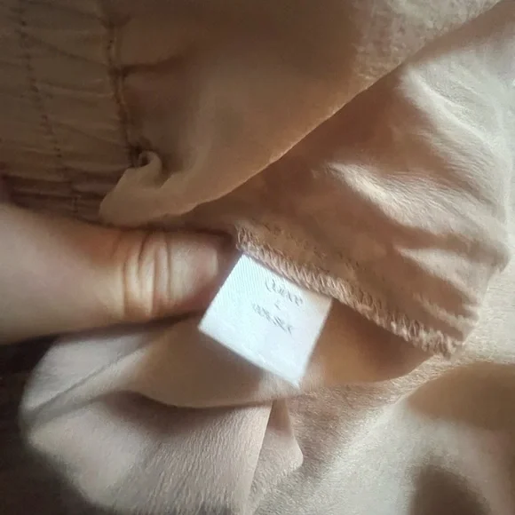 Quince Women's Washable Silk Sleepwear Set Size L Toasted Almond - Picture 9 of 10
